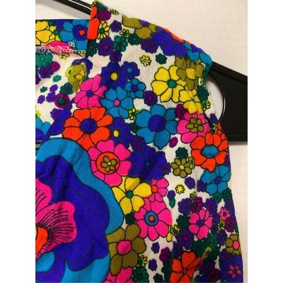 Vintage 1960's Floral Patterned Crop Top - Picture 4 of 6